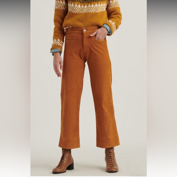 Lucky Brand Mid Rise Crop Wide Leg Corduroy Jean - Picture 2 of 9